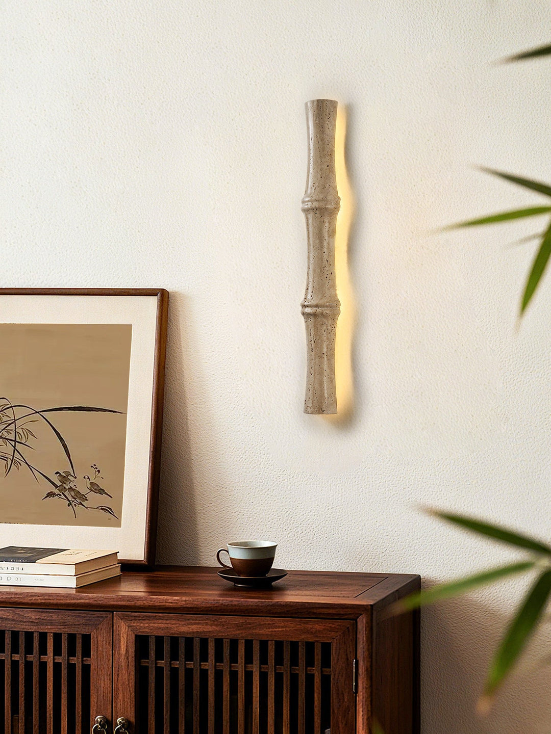 Travertine Column Glow Wall Light