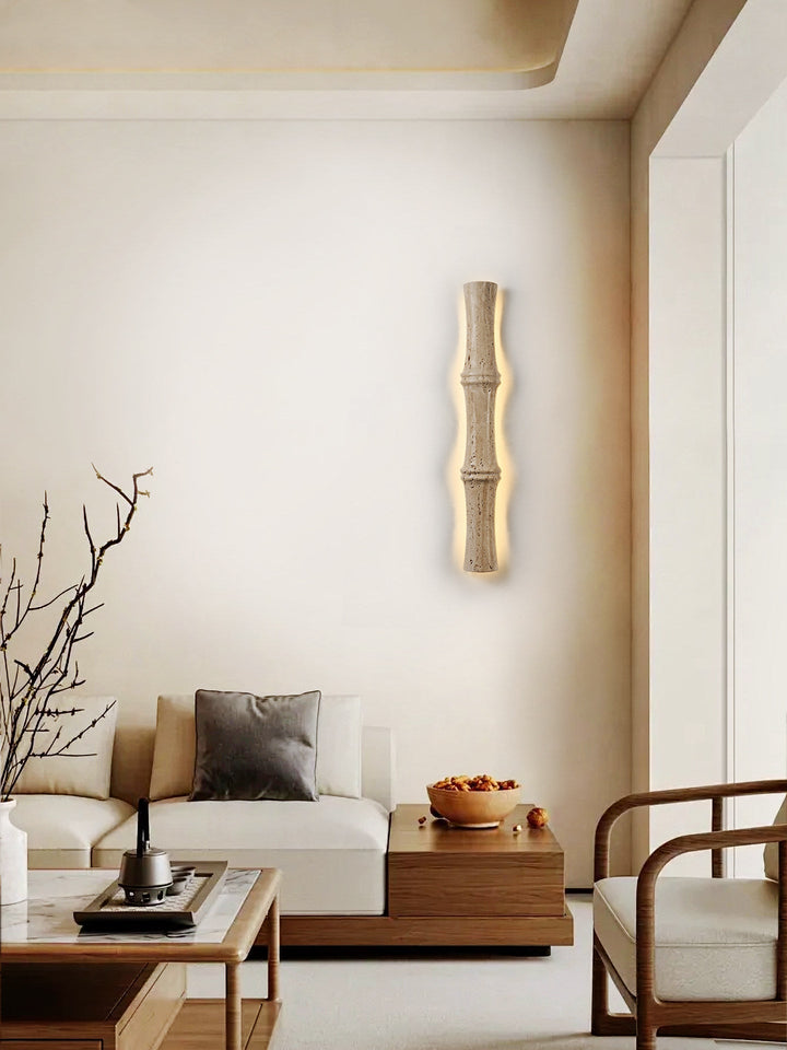 Travertine Column Glow Wall Light