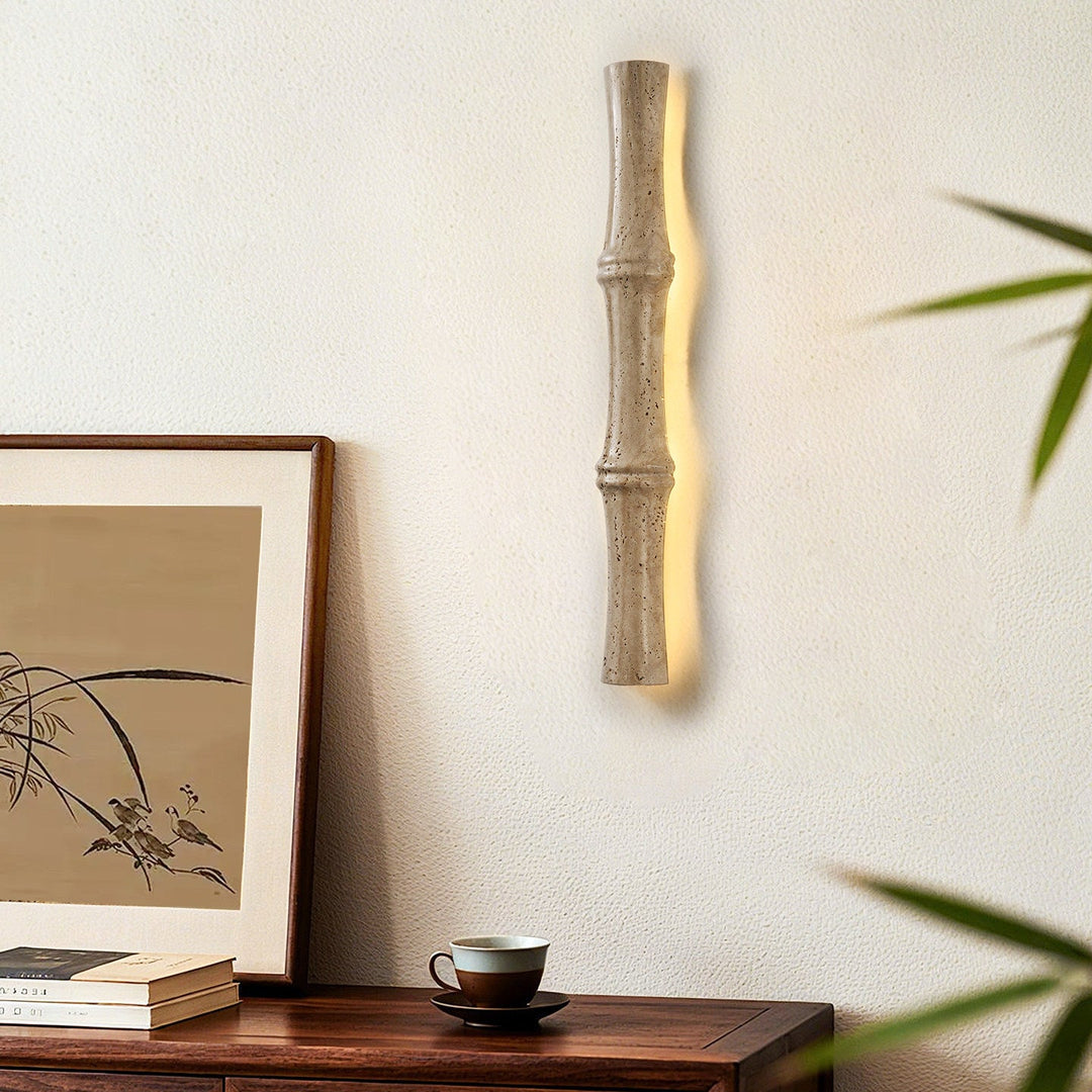 Travertine Column Glow Wall Light