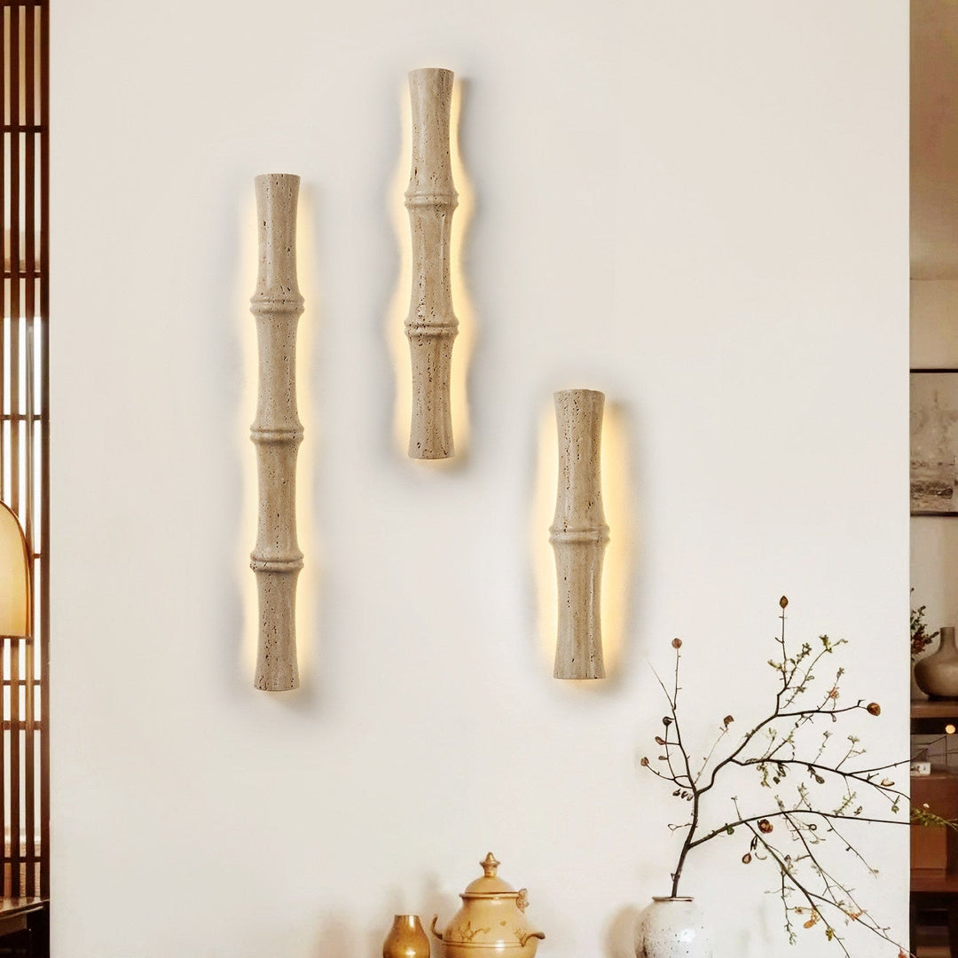 Travertine Column Glow Wall Light