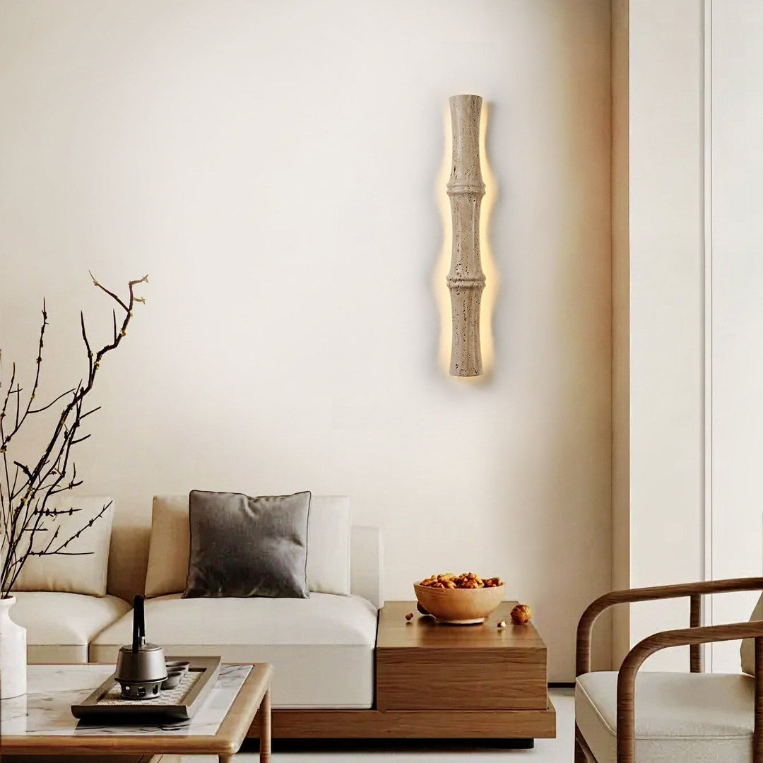 Travertine Column Glow Wall Light