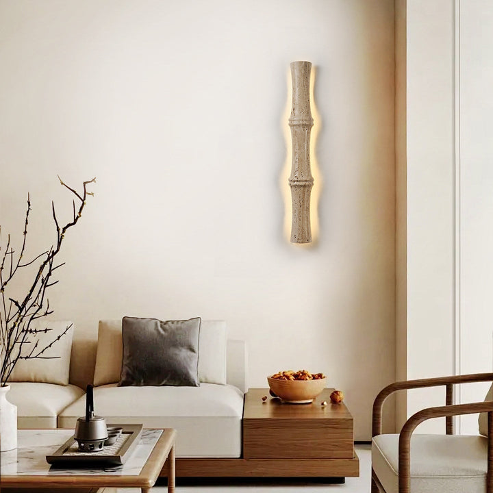 Travertine Column Glow Wall Light