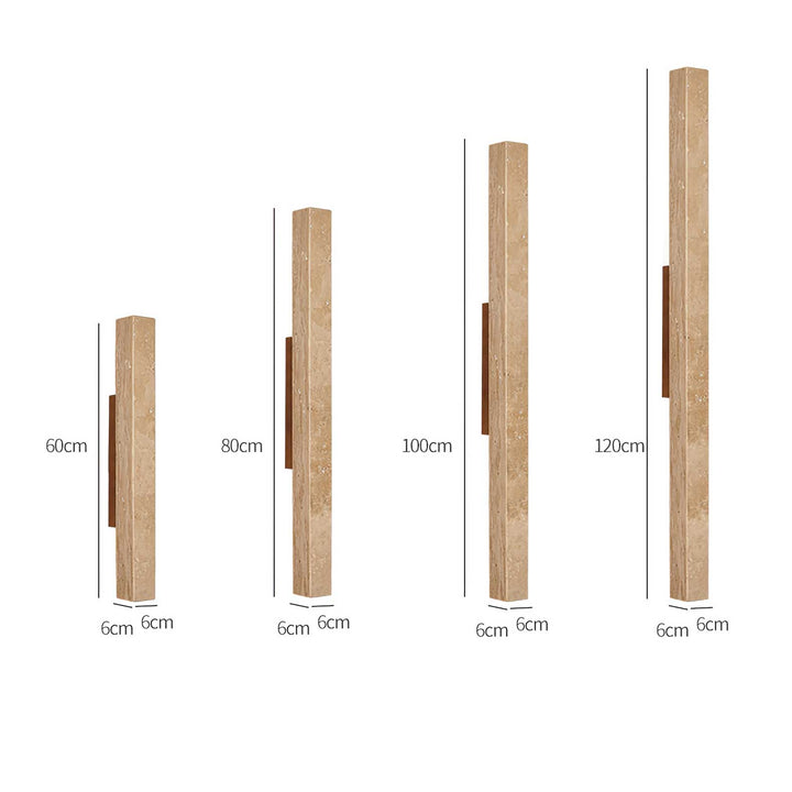 Travertine Column Wall Light