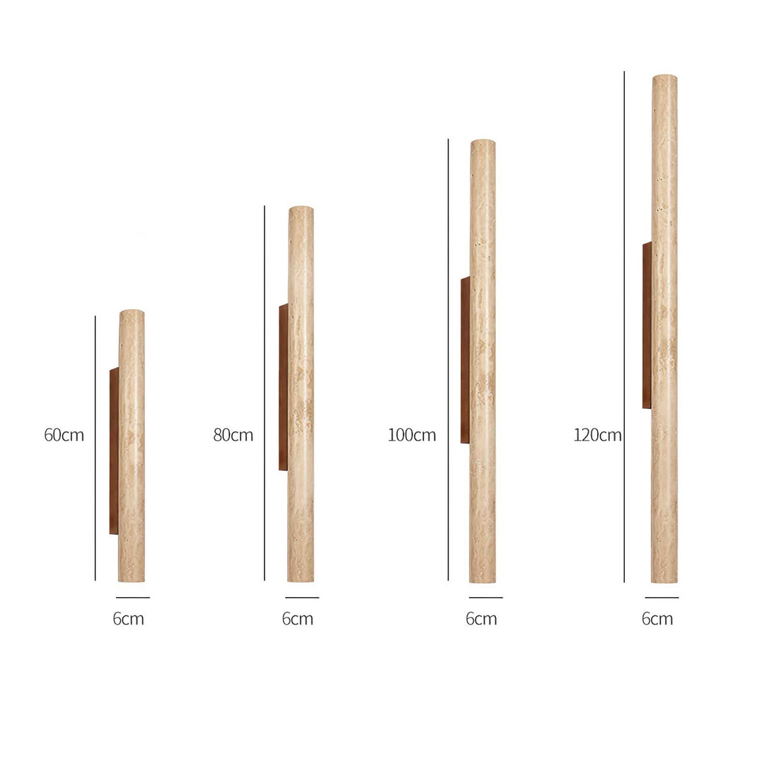 Travertine Column Wall Light