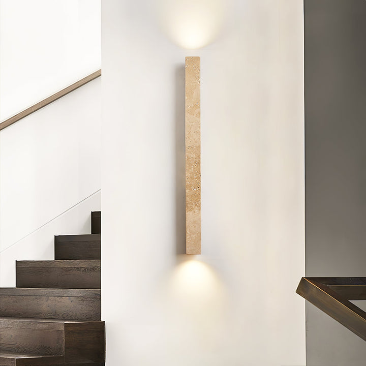Travertine Column Wall Light