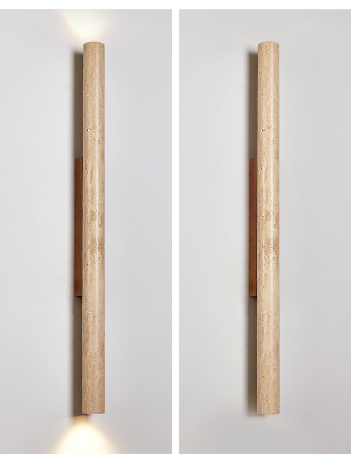 Travertine Column Wall Light