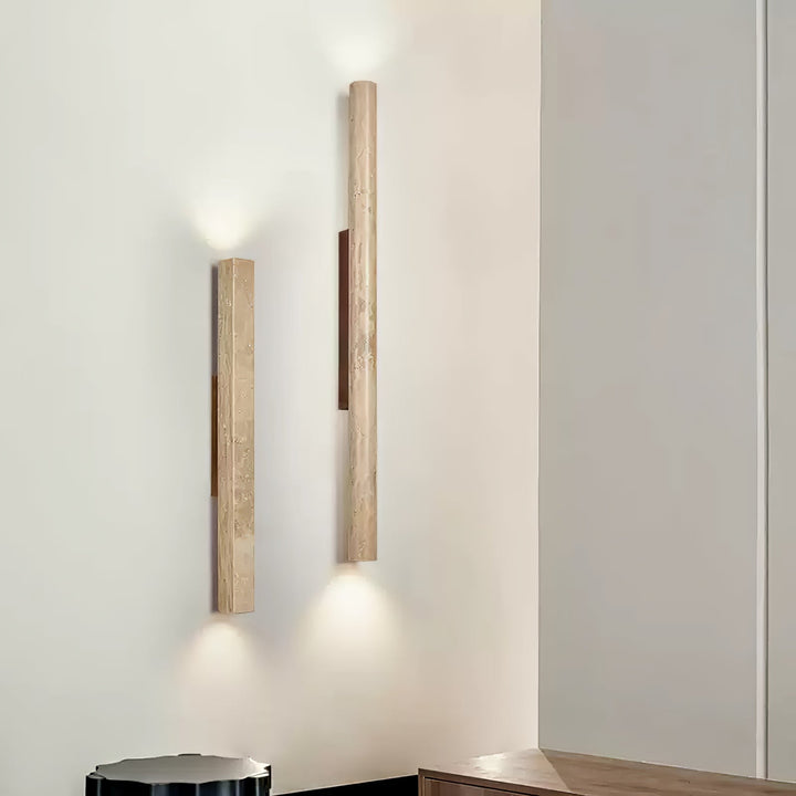 Travertine Column Wall Light
