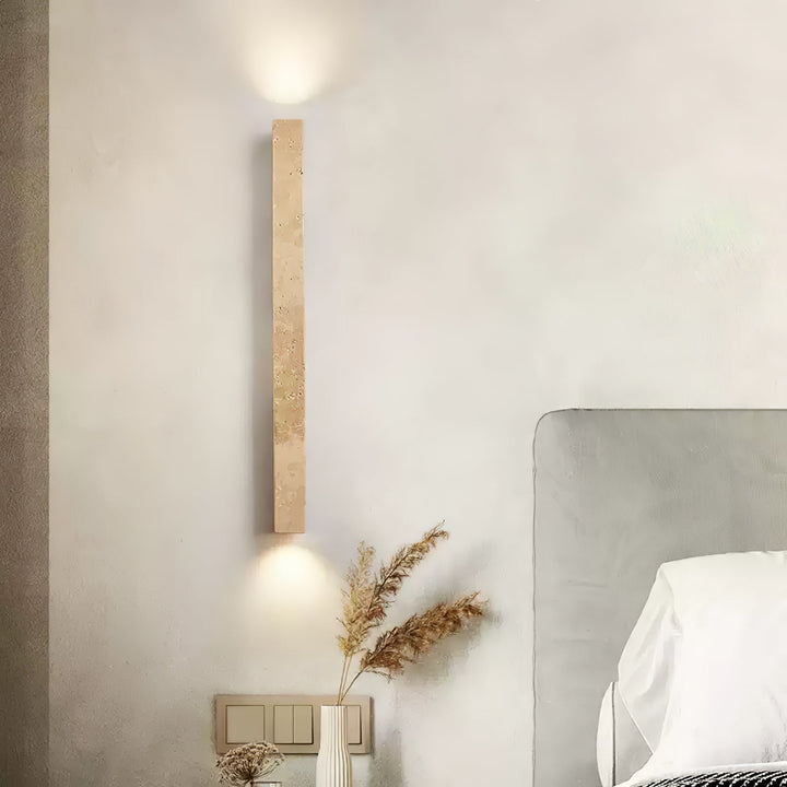 Travertine Column Wall Light