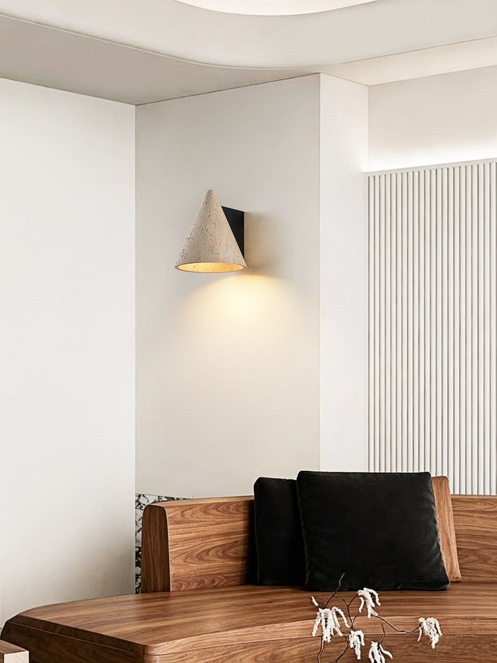 Travertine Cone Wall Sconce