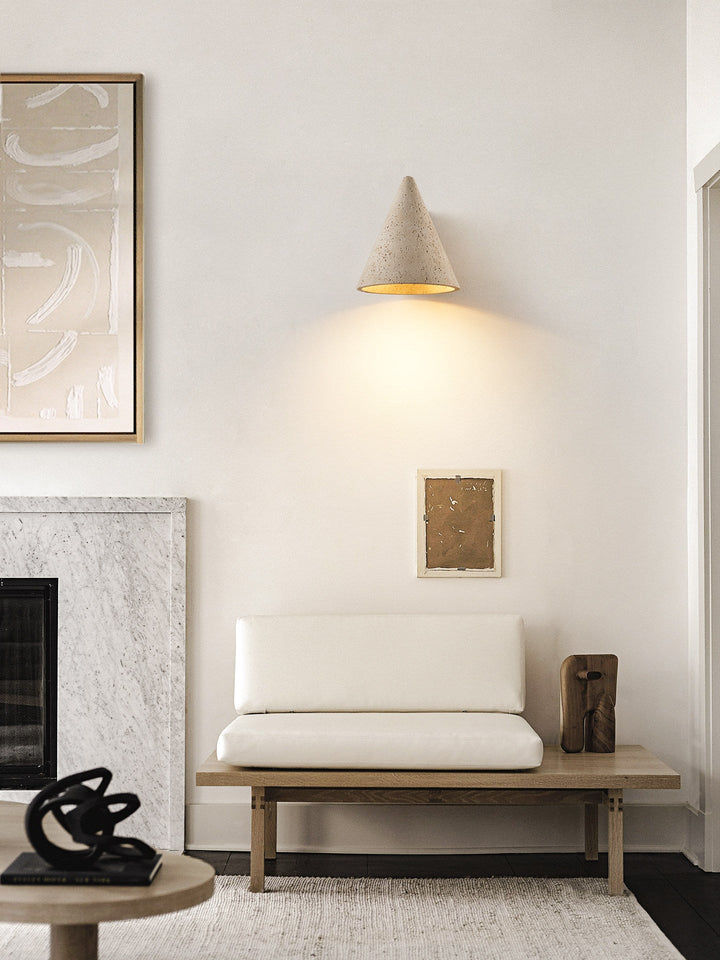 Travertine Cone Wall Sconce