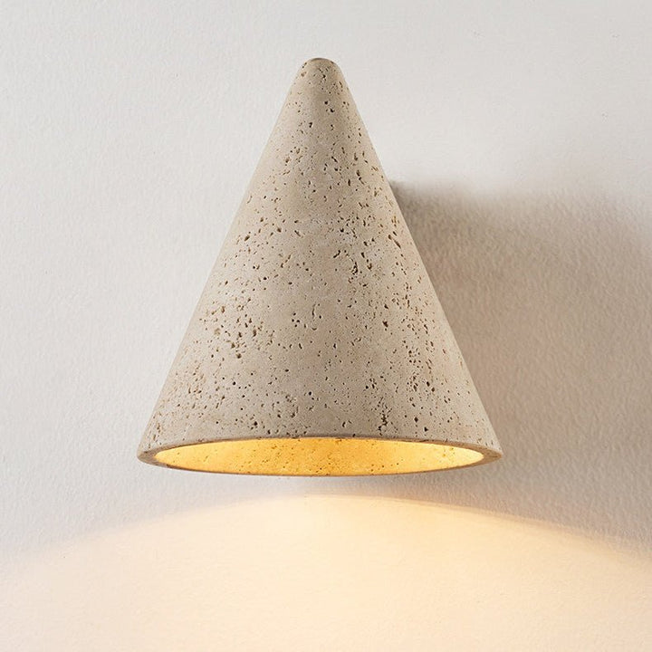Travertine Cone Wall Sconce
