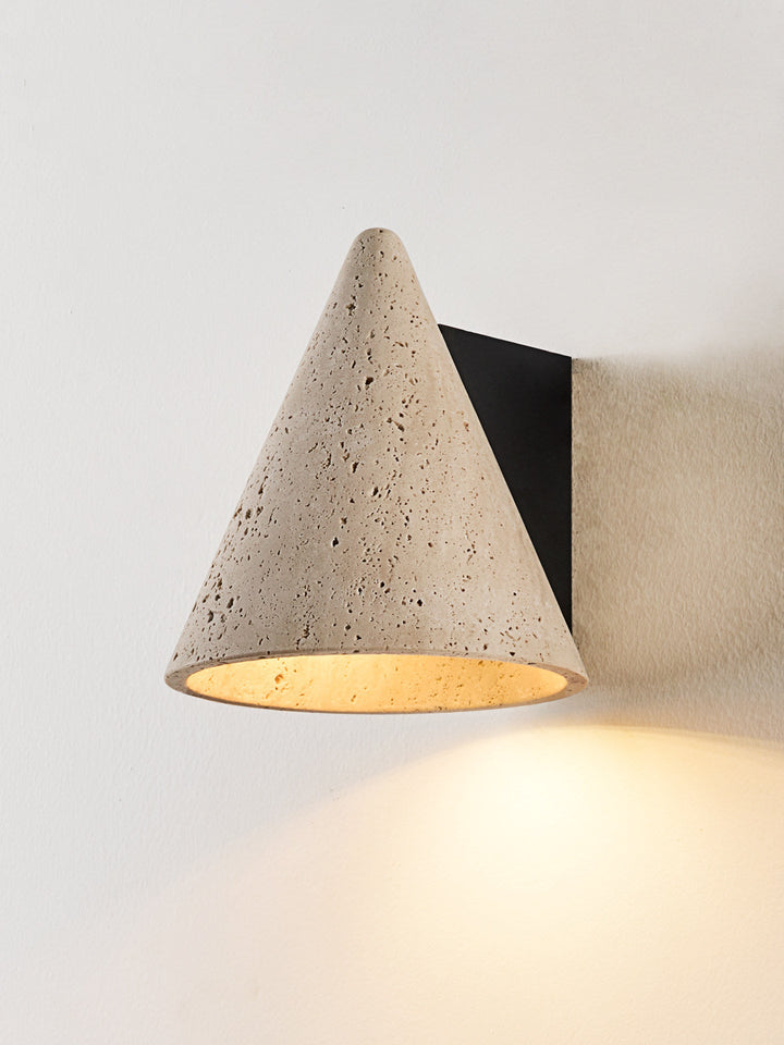 Travertine Cone Wall Sconce