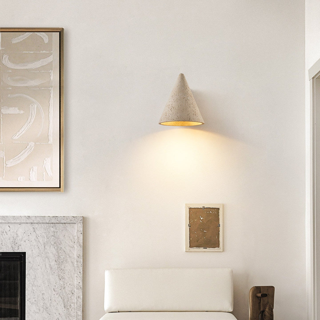 Travertine Cone Wall Sconce