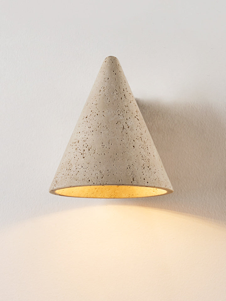 Travertine Cone Wall Sconce