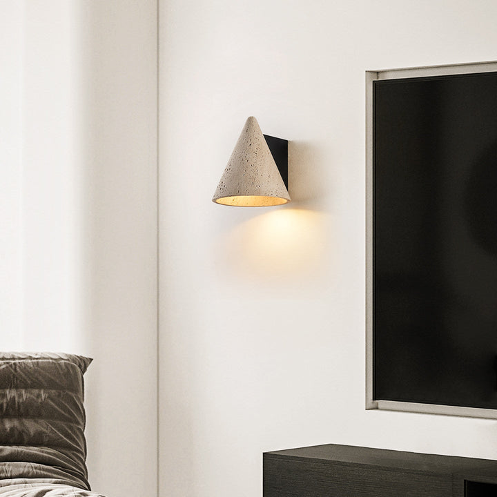 Travertine Cone Wall Sconce