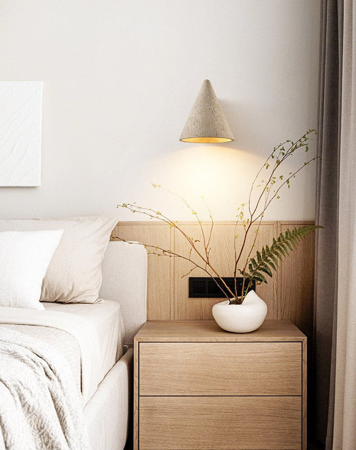 Travertine Cone Wall Sconce
