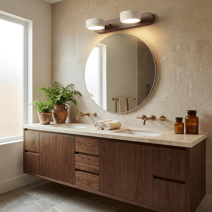 Travertine Duo Rechargeable Wall Light