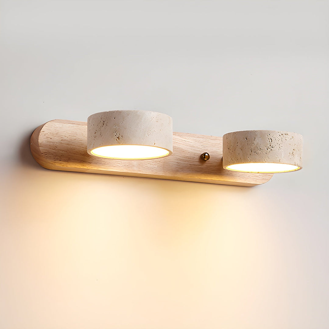 Travertine Duo Rechargeable Wall Light