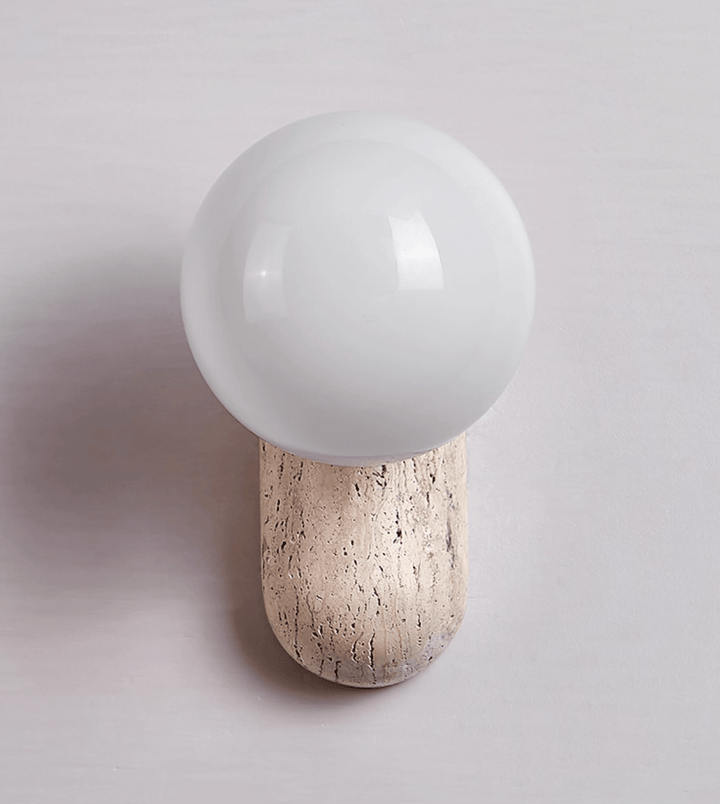 Travertine Pebble Wall Light