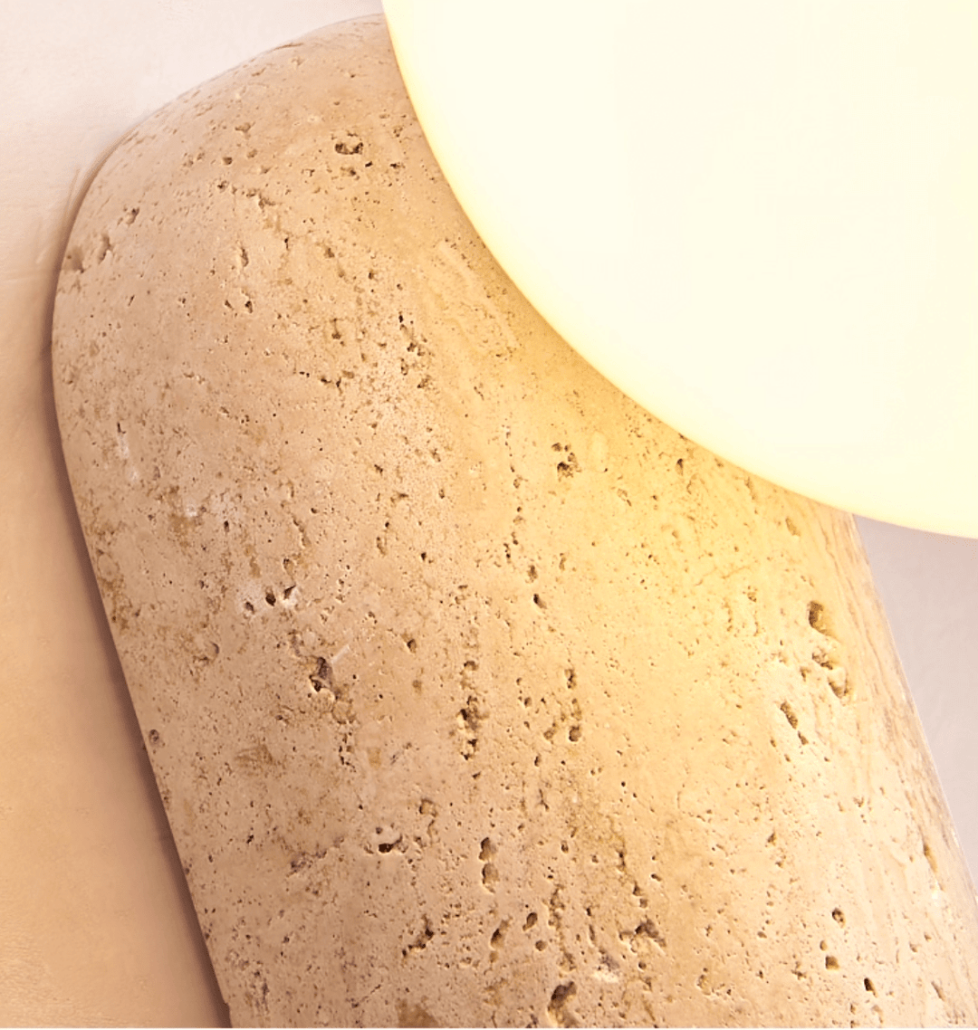 Travertine Pebble Wall Light