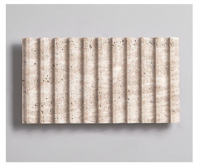 Travertine Ribbed Wall Sconce