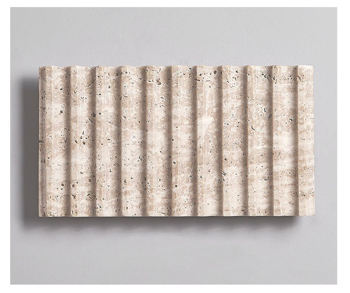 Travertine Ribbed Wall Sconce
