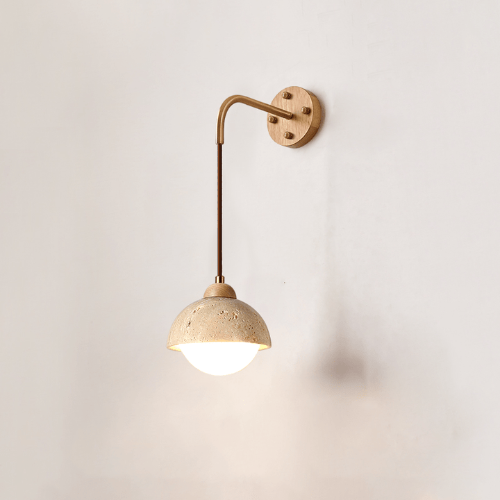 Travertine Swing Arm Wall Sconce