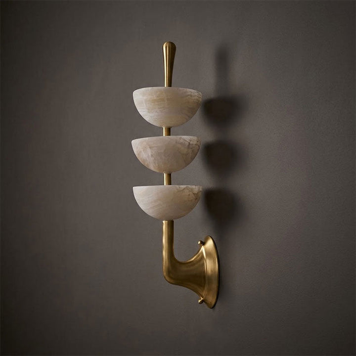 Triple Alabaster Wall Sconce