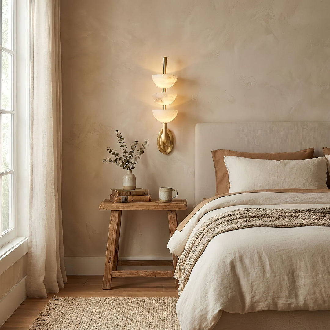 Triple Alabaster Wall Sconce