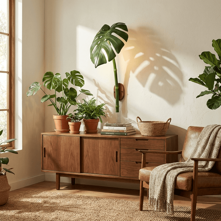 Tropical Monstera Leaf Wall Light