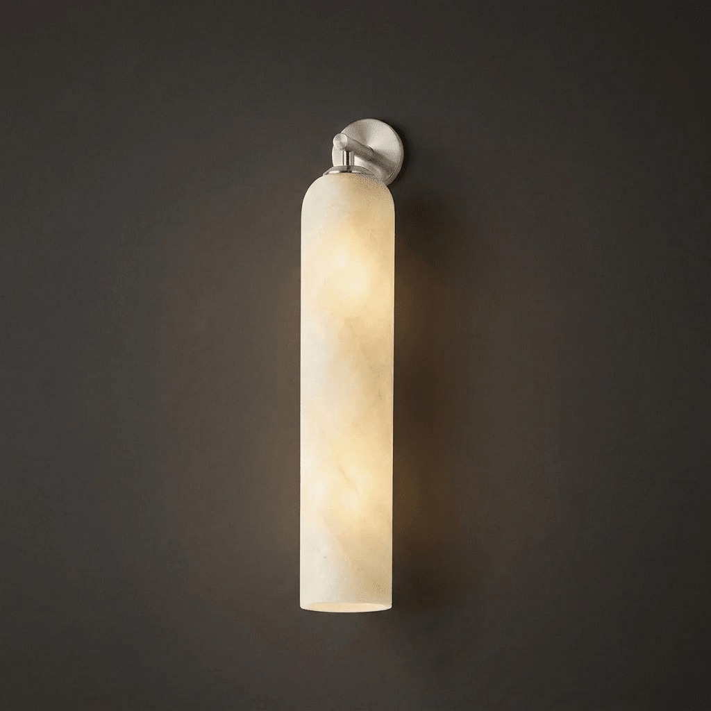 Tube Alabaster Wall Sconce