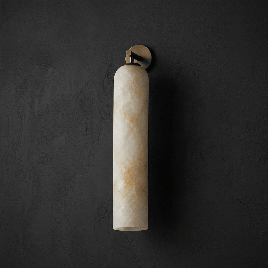 Tube Alabaster Wall Sconce