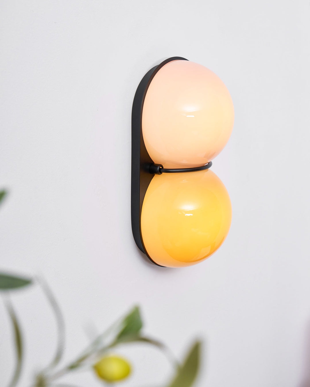 Two Globe Glass Wall Sconce