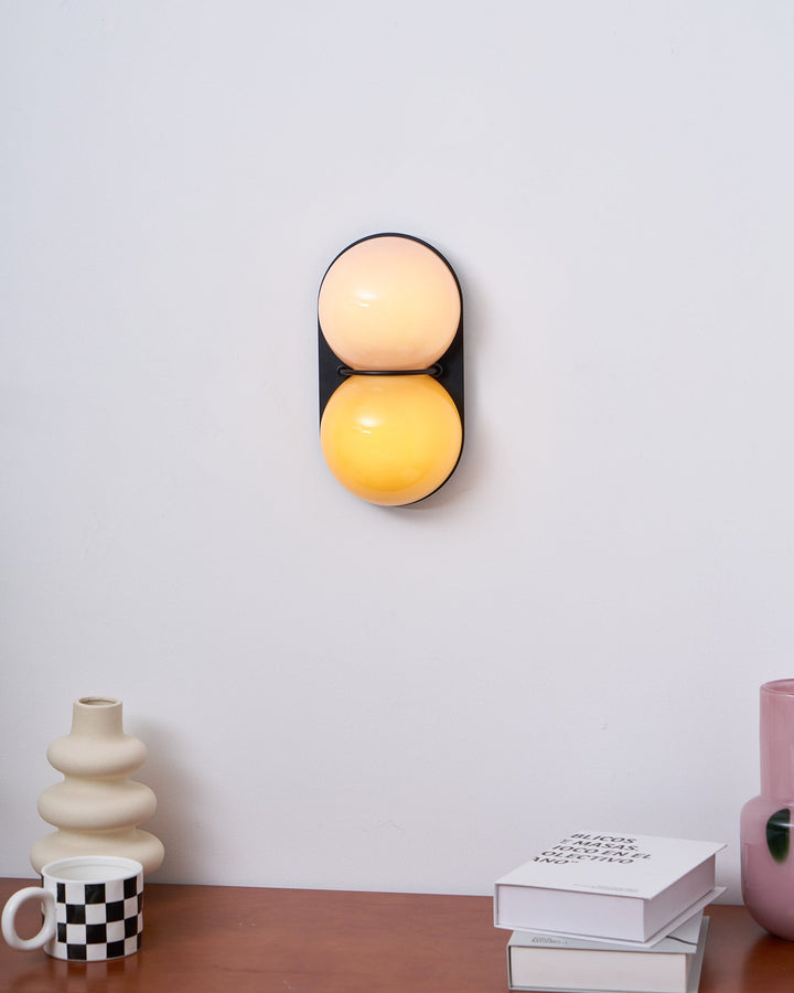 Two Globe Glass Wall Sconce