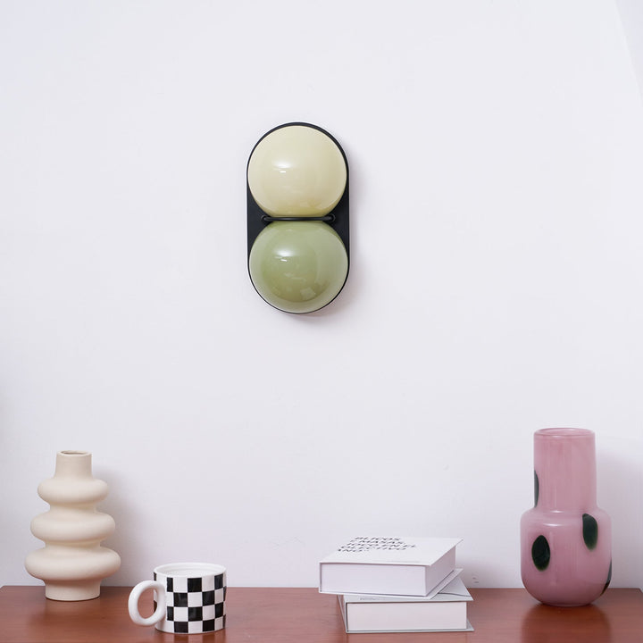 Two Globe Glass Wall Sconce