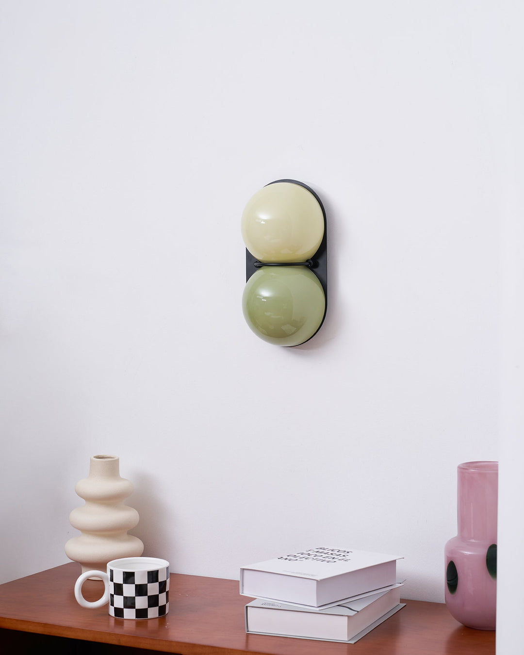 Two Globe Glass Wall Sconce