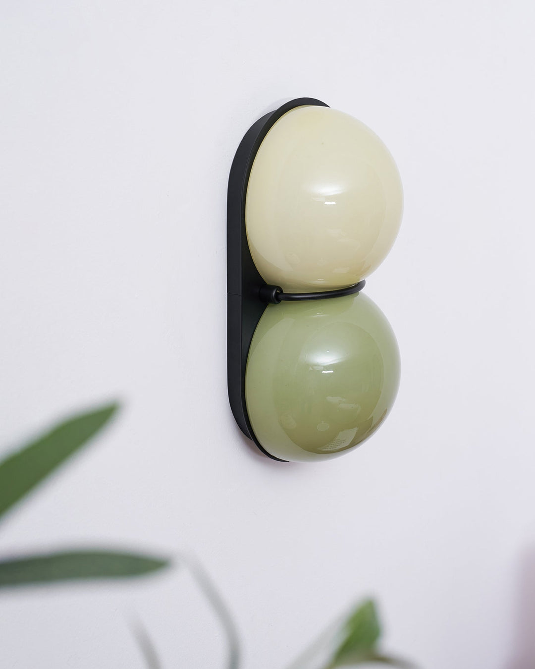 Two Globe Glass Wall Sconce