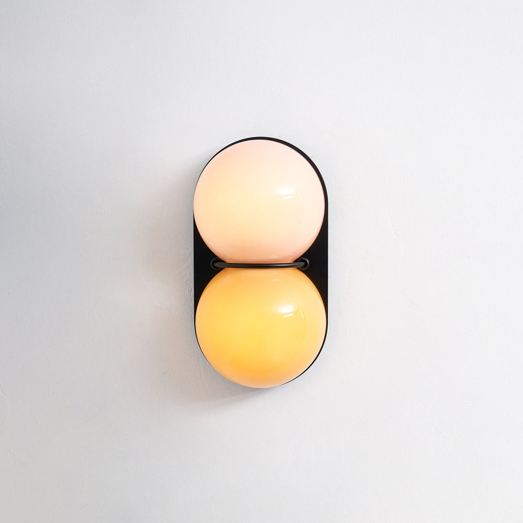 Two Globe Glass Wall Sconce