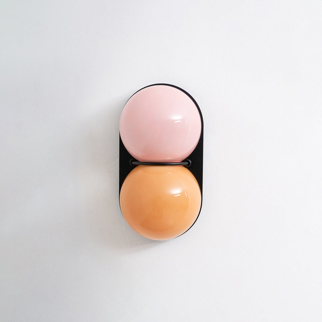 Two Globe Glass Wall Sconce
