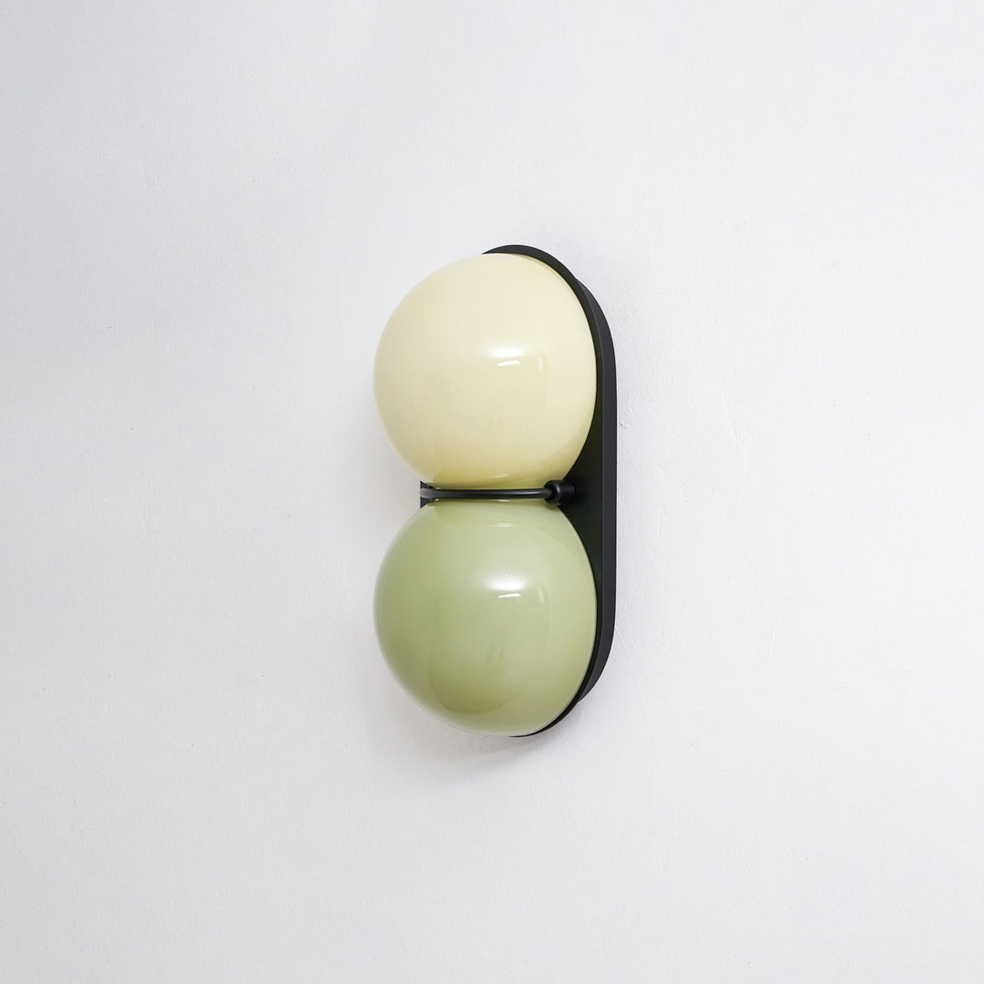 Two Globe Glass Wall Sconce