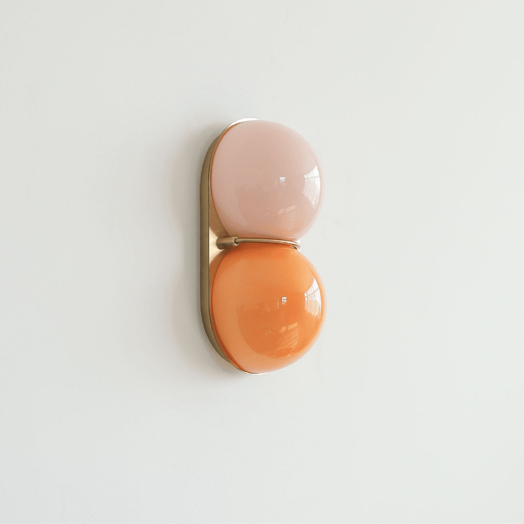 Two Globe Glass Wall Sconce