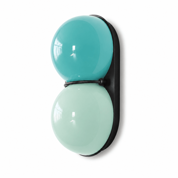 Two Globe Glass Wall Sconce