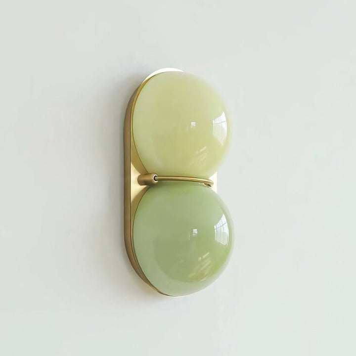 Two Globe Glass Wall Sconce