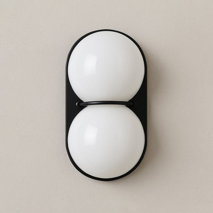Two Globe Glass Wall Sconce