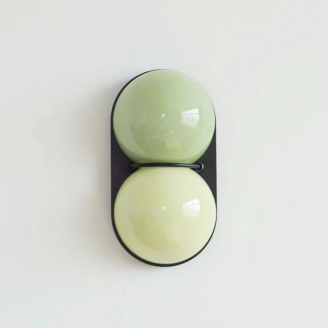 Two Globe Glass Wall Sconce