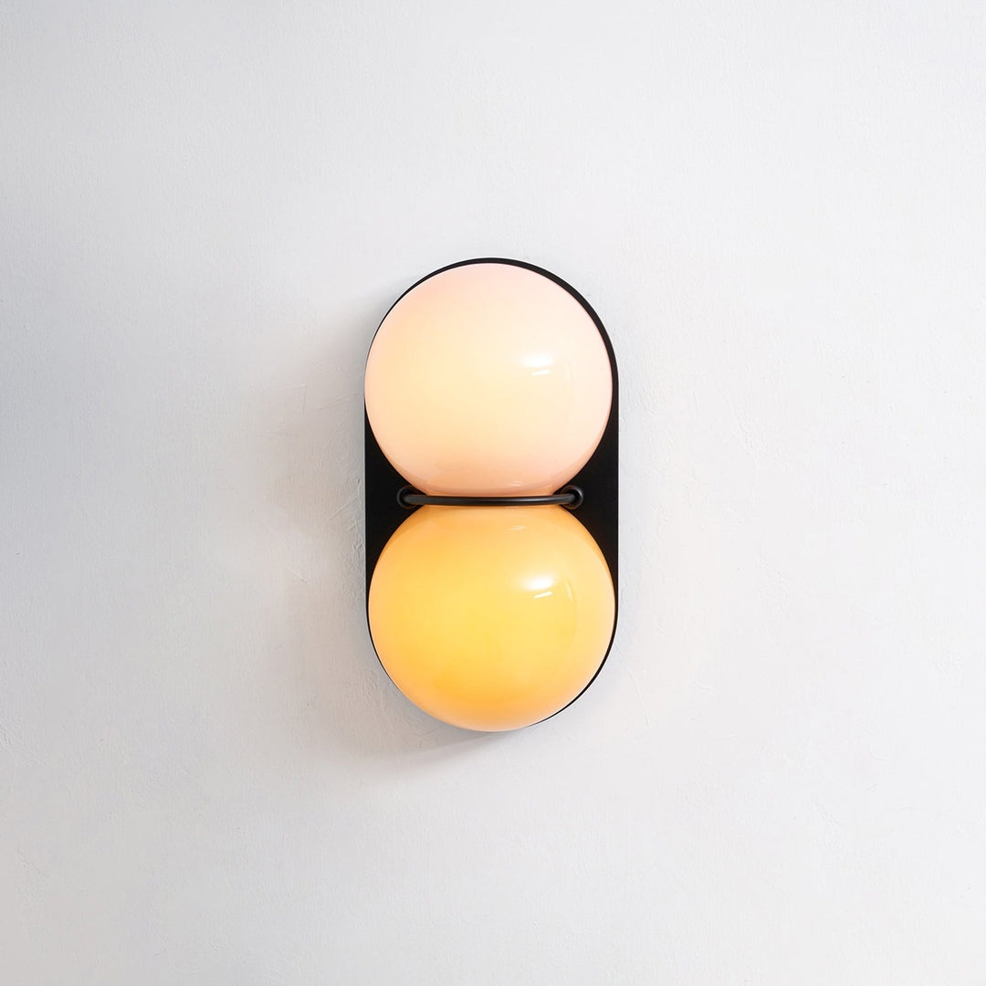 Two Globe Glass Wall Sconce