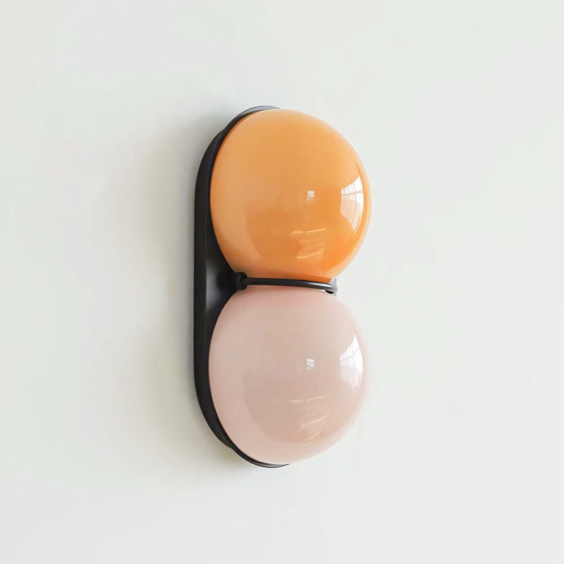 Two Globe Glass Wall Sconce