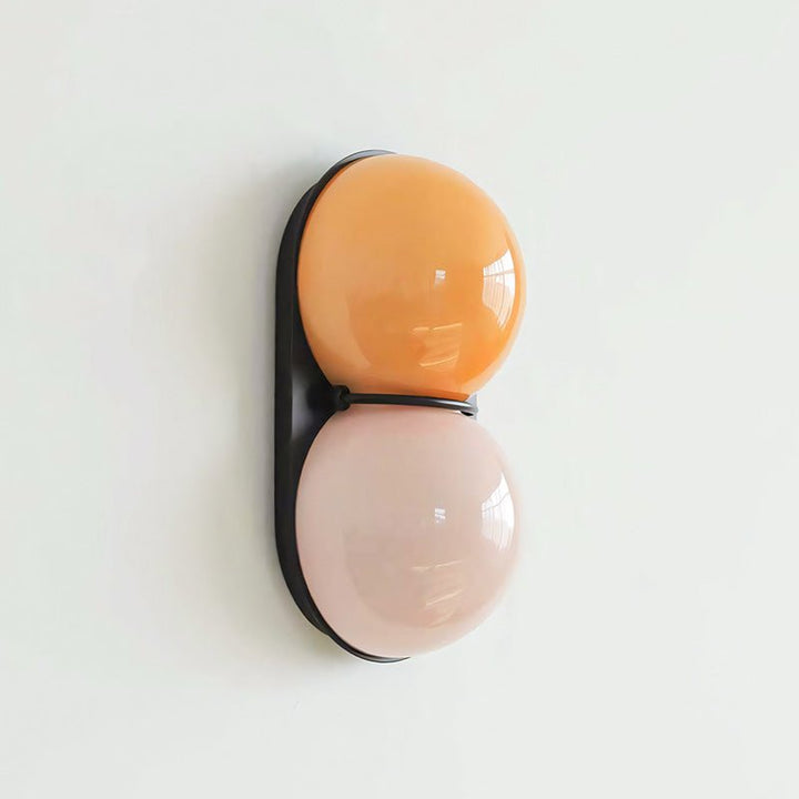 Two Globe Glass Wall Sconce
