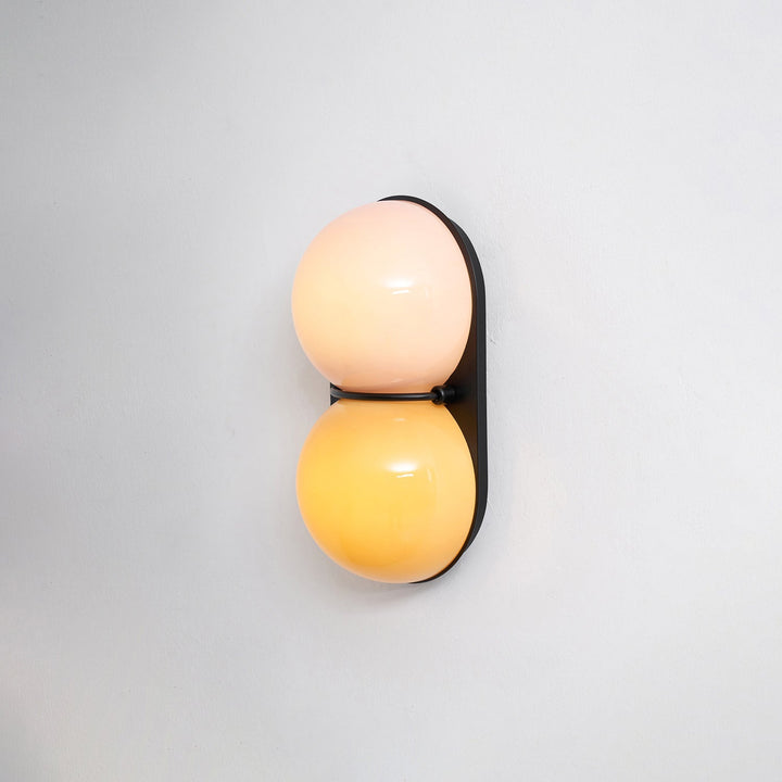Two Globe Glass Wall Sconce