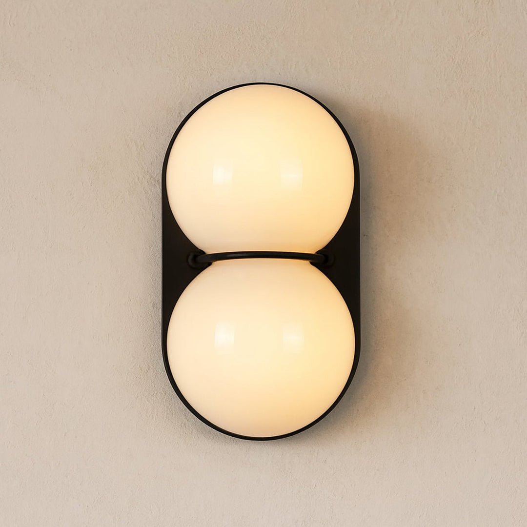 Two Globe Glass Wall Sconce